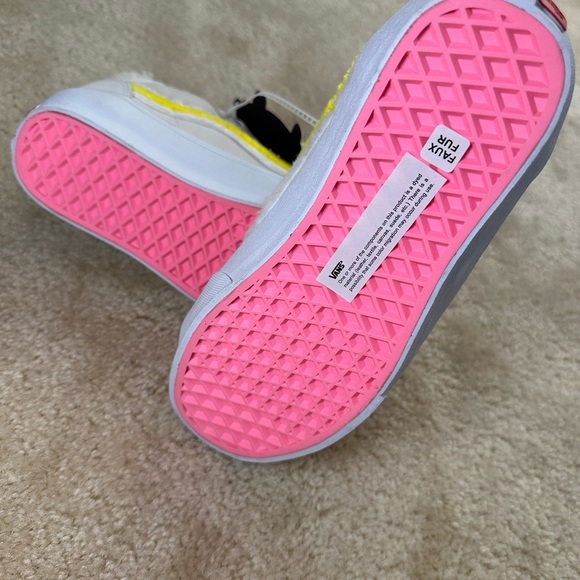 Vans Kids Yellow and White High-Top Sneakers with Fun Design - Picture 3 of 8